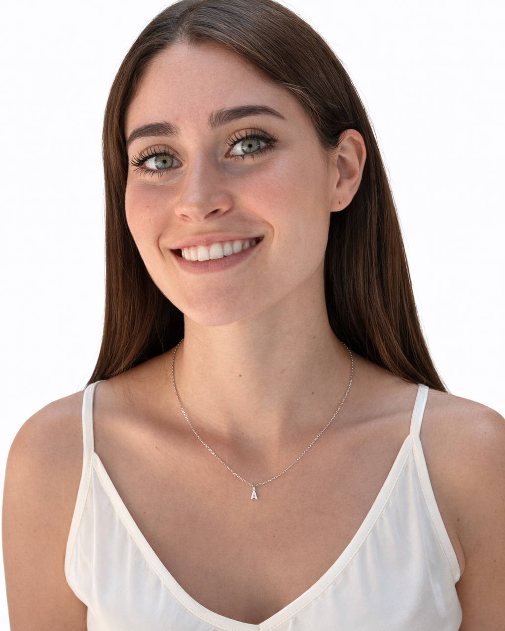 Girocollo personalizzato iniziale con zirconi