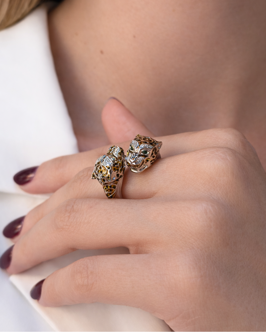 Anello Leopardo doppio