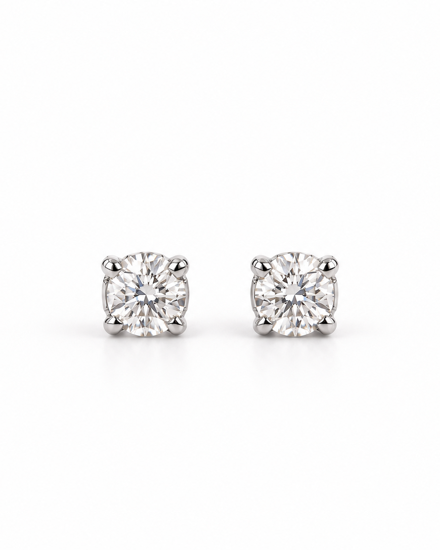 Orecchini Punto Luce Small in Argento 925 e Diamanti Lab Grown