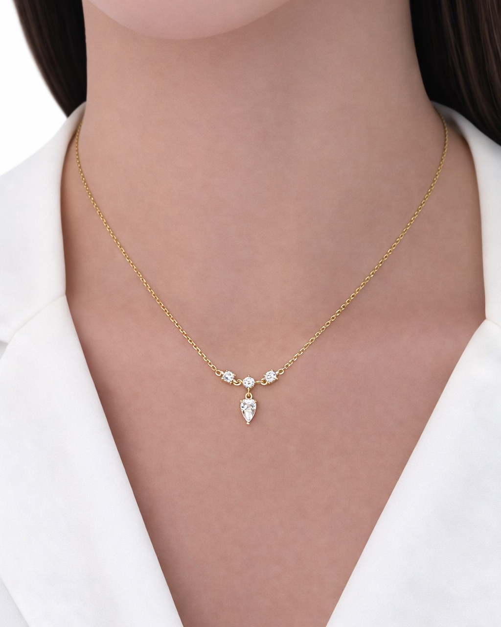 Girocollo Alina in Argento placcato oro giallo 18kt