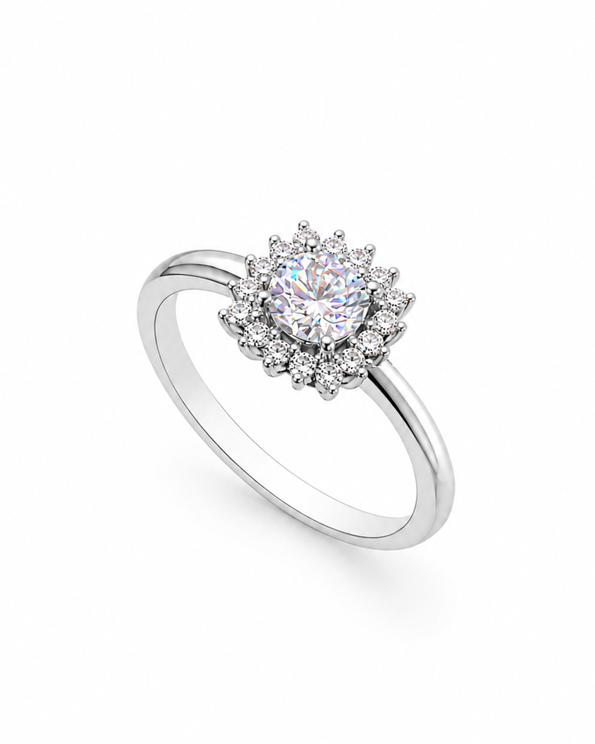 Anello Moissanite Crown ct 0,99