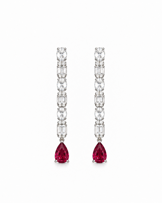Orecchini Glinda Rossi in Argento 925