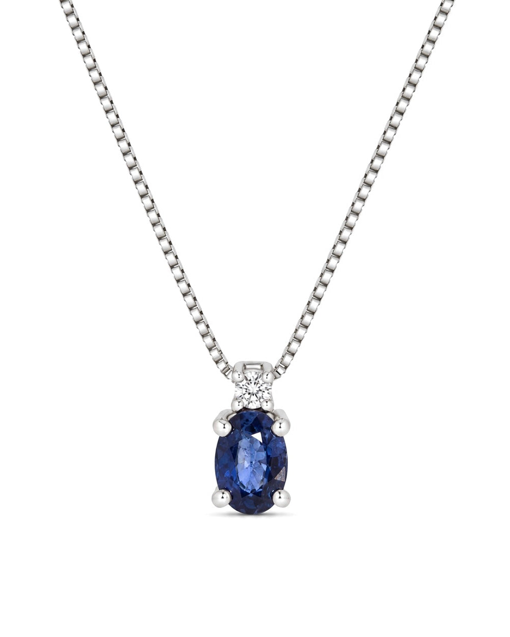 Collana Zaffiro 0,18ct e Diamanti 0,02ct