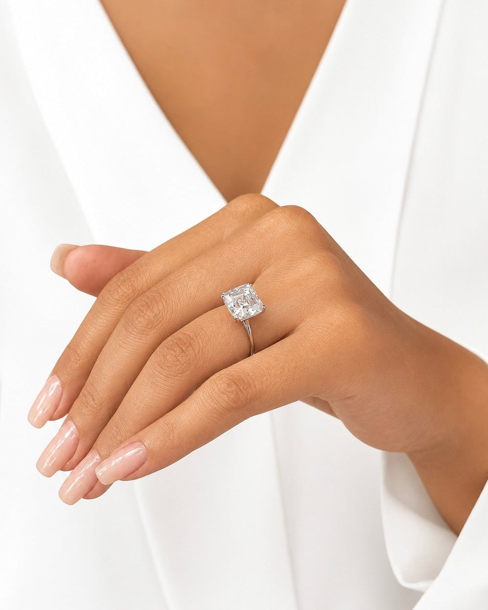 Anello Moissanite Solitario ct 6