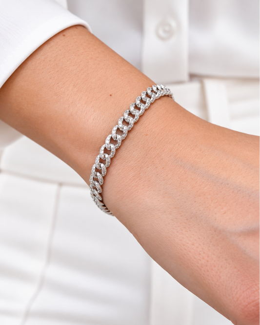 Bracciale Groumette Small Rodio