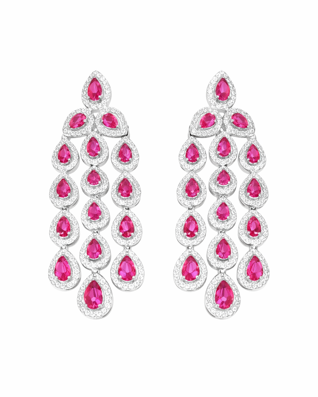 Orecchini Cenerentola fucsia