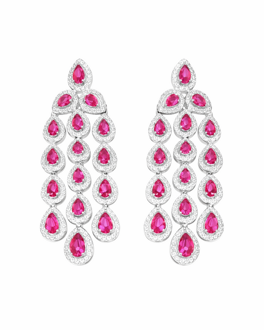 Orecchini Cenerentola fucsia