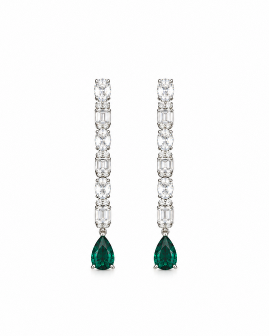 Orecchini Glinda Verdi in Argento 925