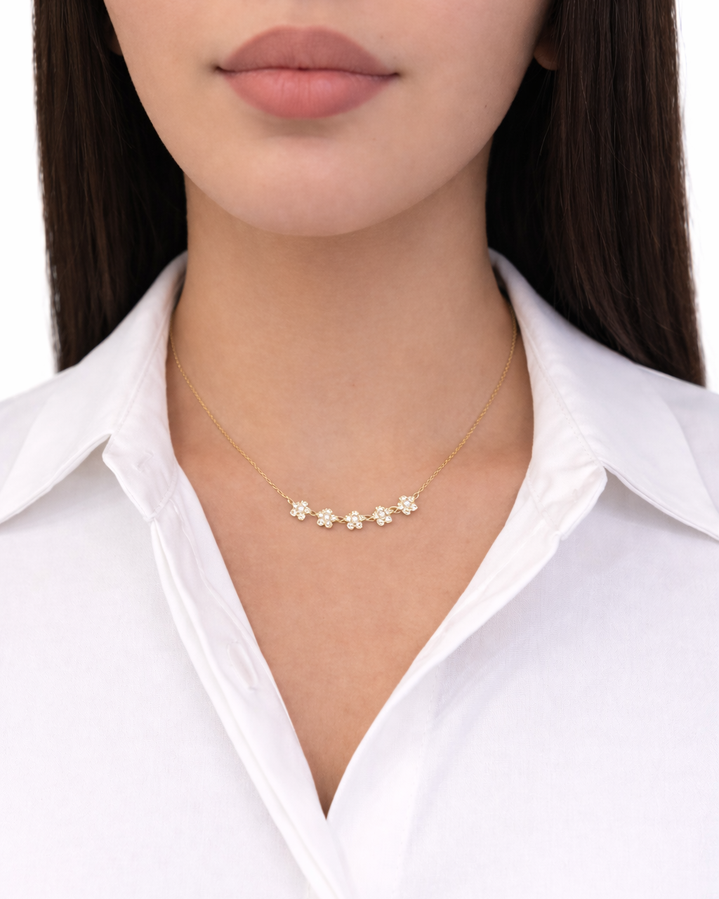 Girocollo Fiorellini placcato oro giallo 18kt