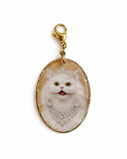 Pendente con Gatto Bianco