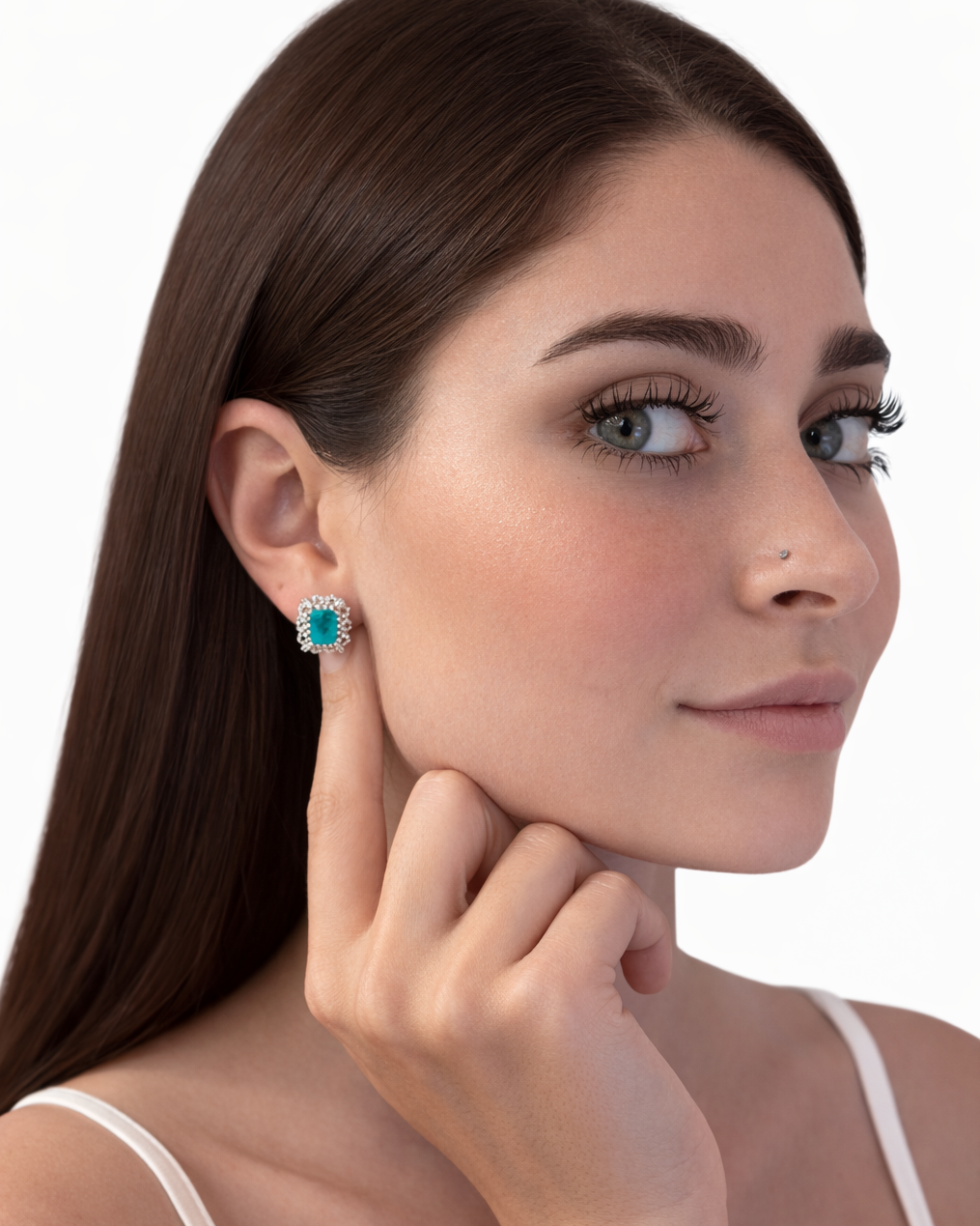 Orecchini Paraiba lobo