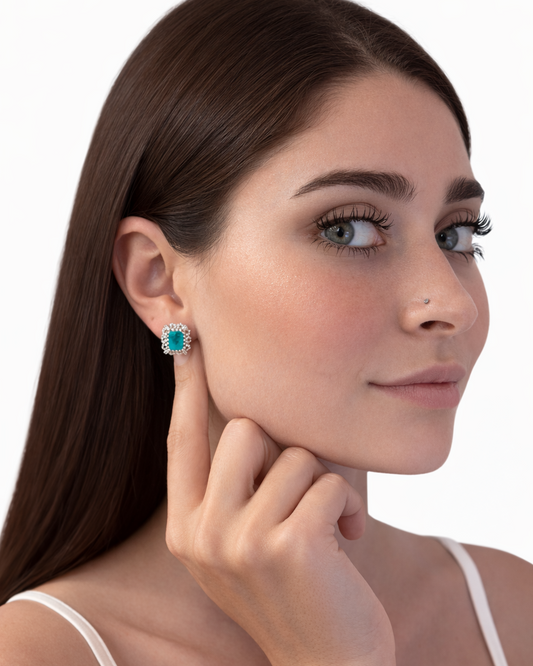 Orecchini Paraiba lobo