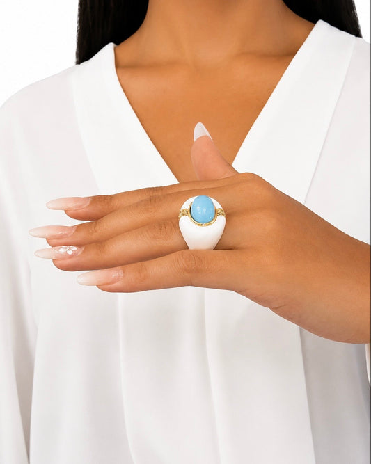 Anello Selene in Brass dorato