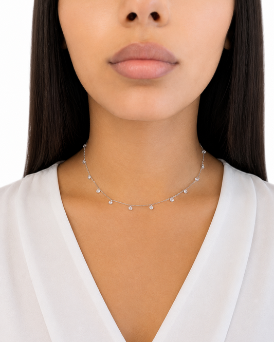 Girocollo Cassandra in Argento rodio