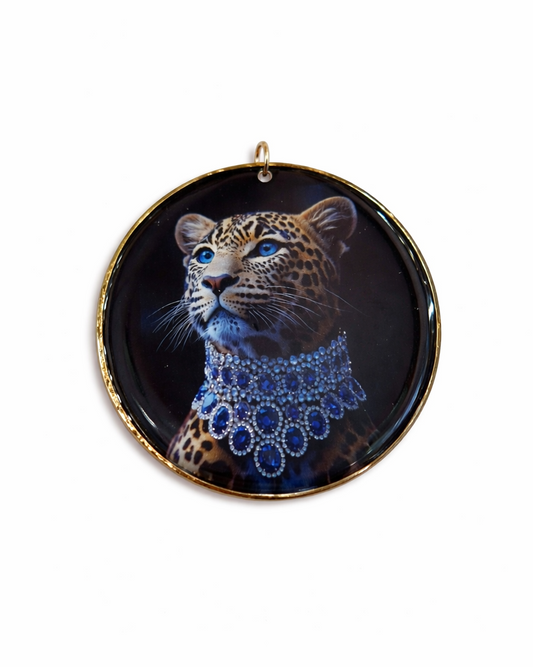 Pendente con Ghepardo e Zaffiri