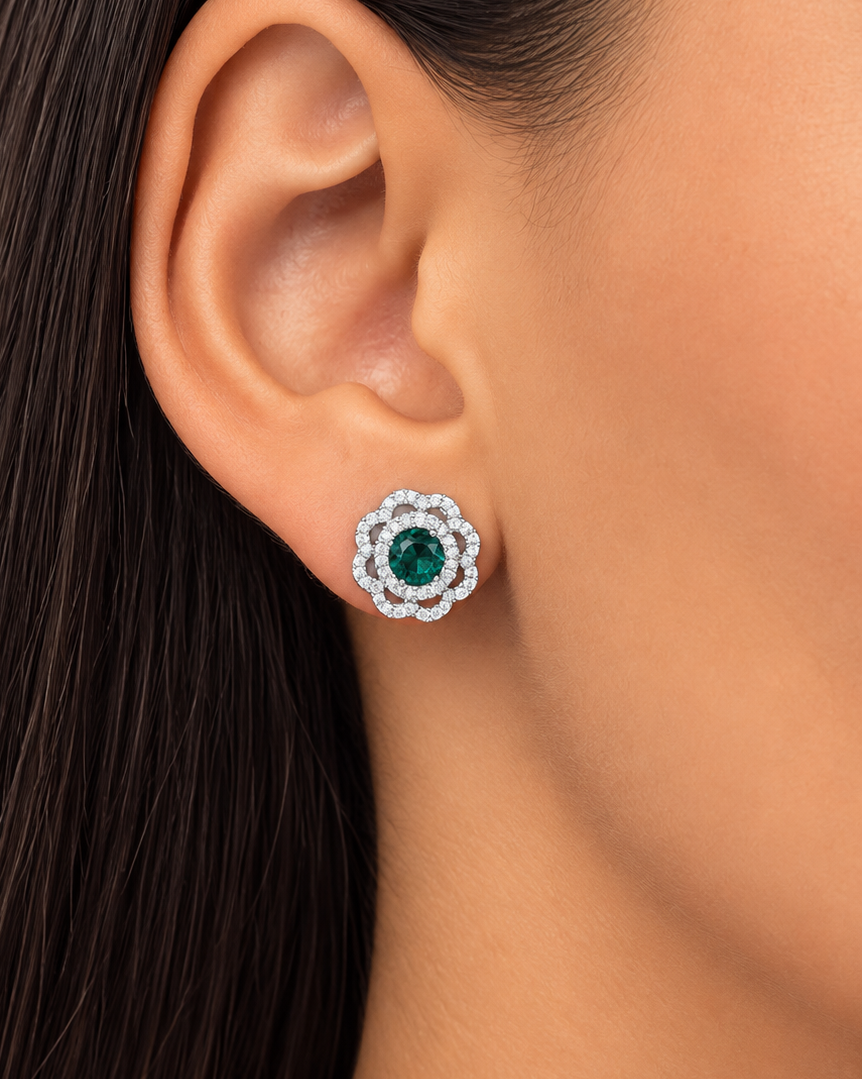 Orecchini Ester Verdi in Argento 925