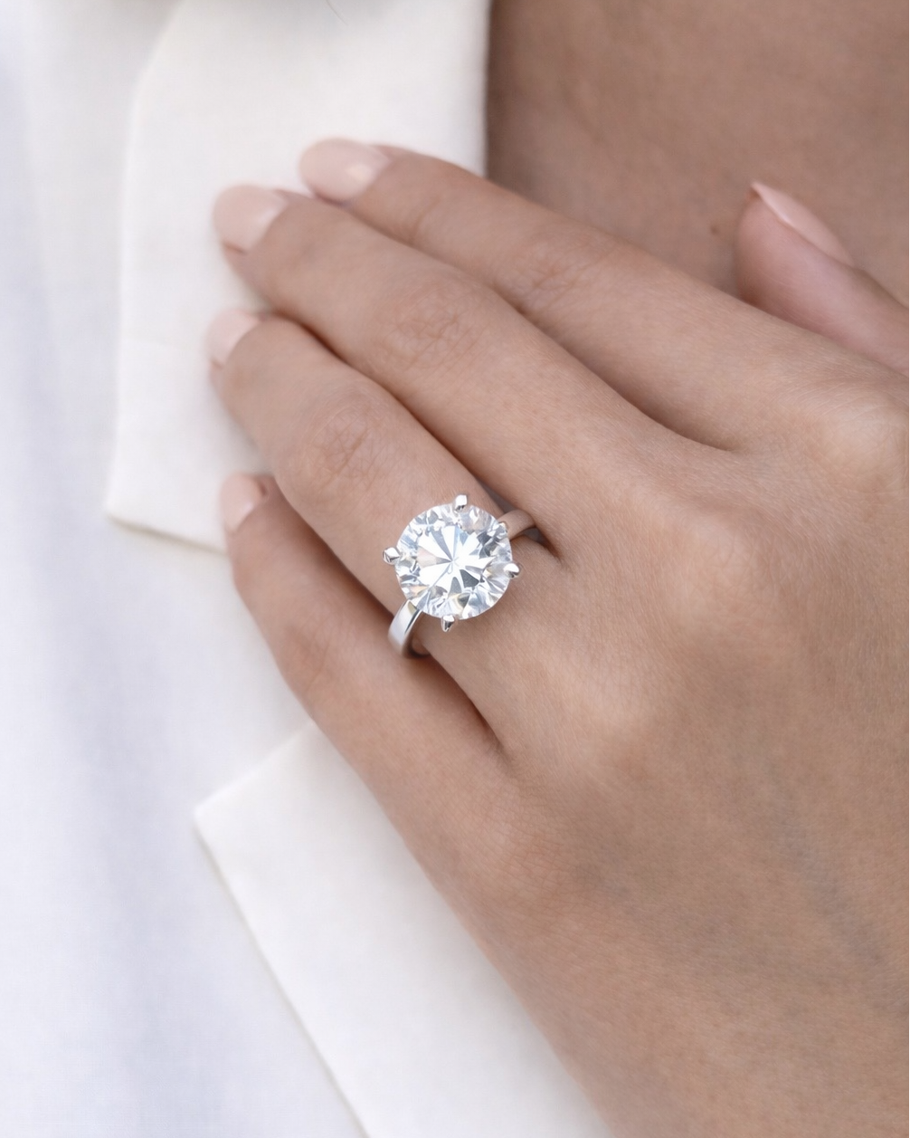 Anello Moissanite Solitario ct 3