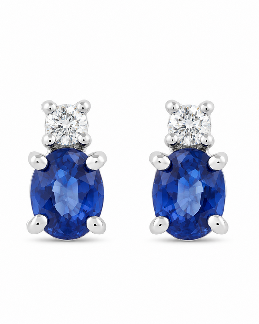 Orecchini Zaffiri 0,36ct e Diamanti 0,04ct