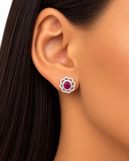Orecchini Ester Fucsia in Argento 925