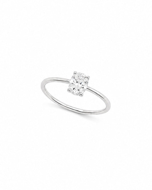 Anello Moissanite Solitario taglio Ovale ct 1,5