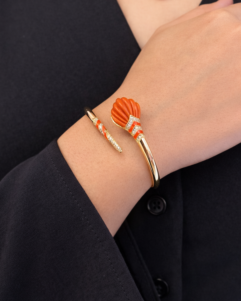 Bracciale Lidia in Brass dorato conchiglia