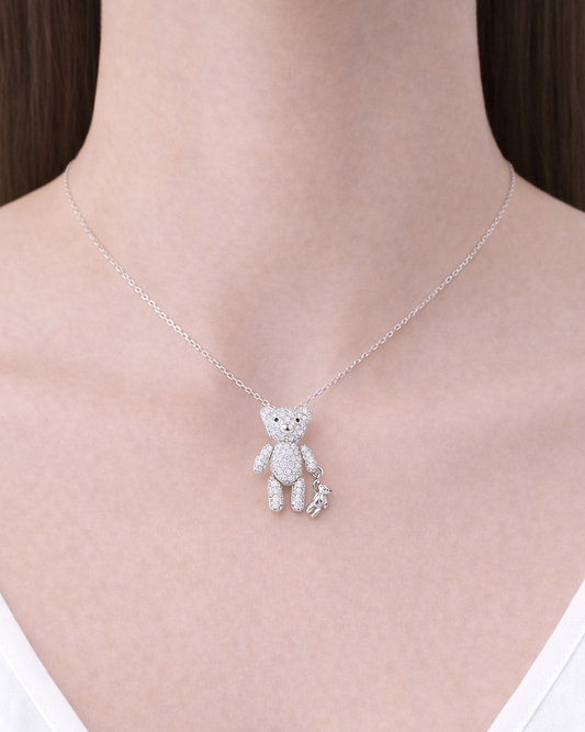 Girocollo Teddy in argento 925 rodio