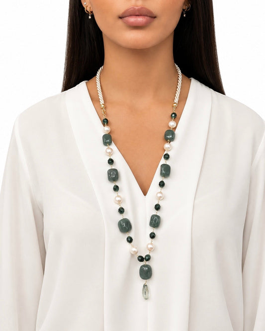 Collana con Giada e Tormaline