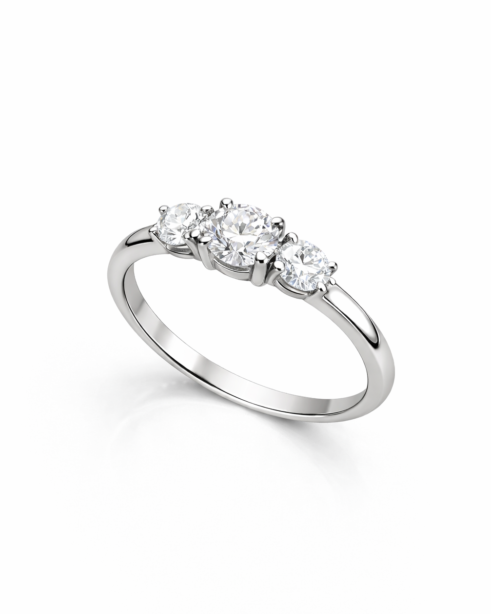 Anello Moissanite Trilogy ct 1,6