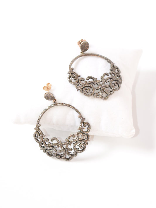 Orecchini in Argento e Diamanti Ice