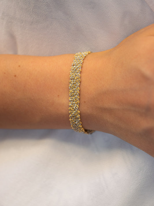 Bracciale fatto a mano in argento 925 Misto 0,5 cm