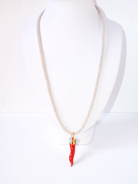Collana Cornetto Rosso e Azzurro