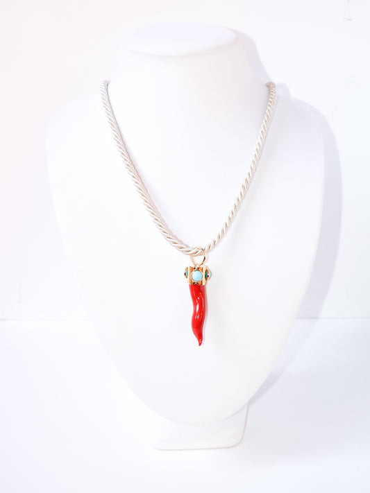 Collana Cornetto Rosso e Azzurro