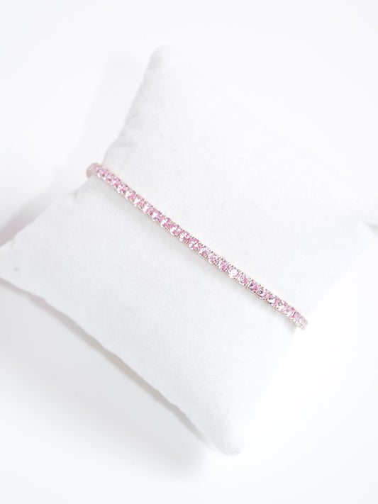 Bracciale Tennis Rosa con allungo