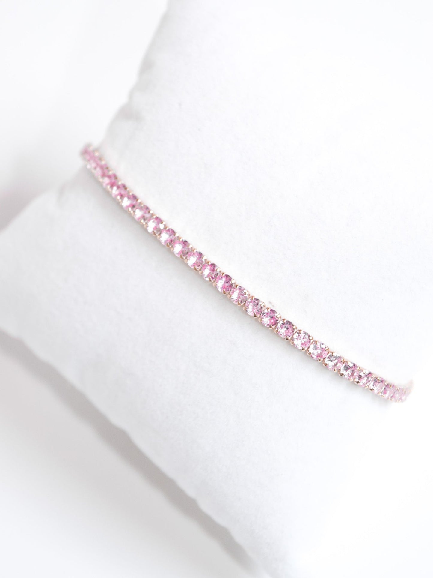 Bracciale Tennis Rosa con allungo