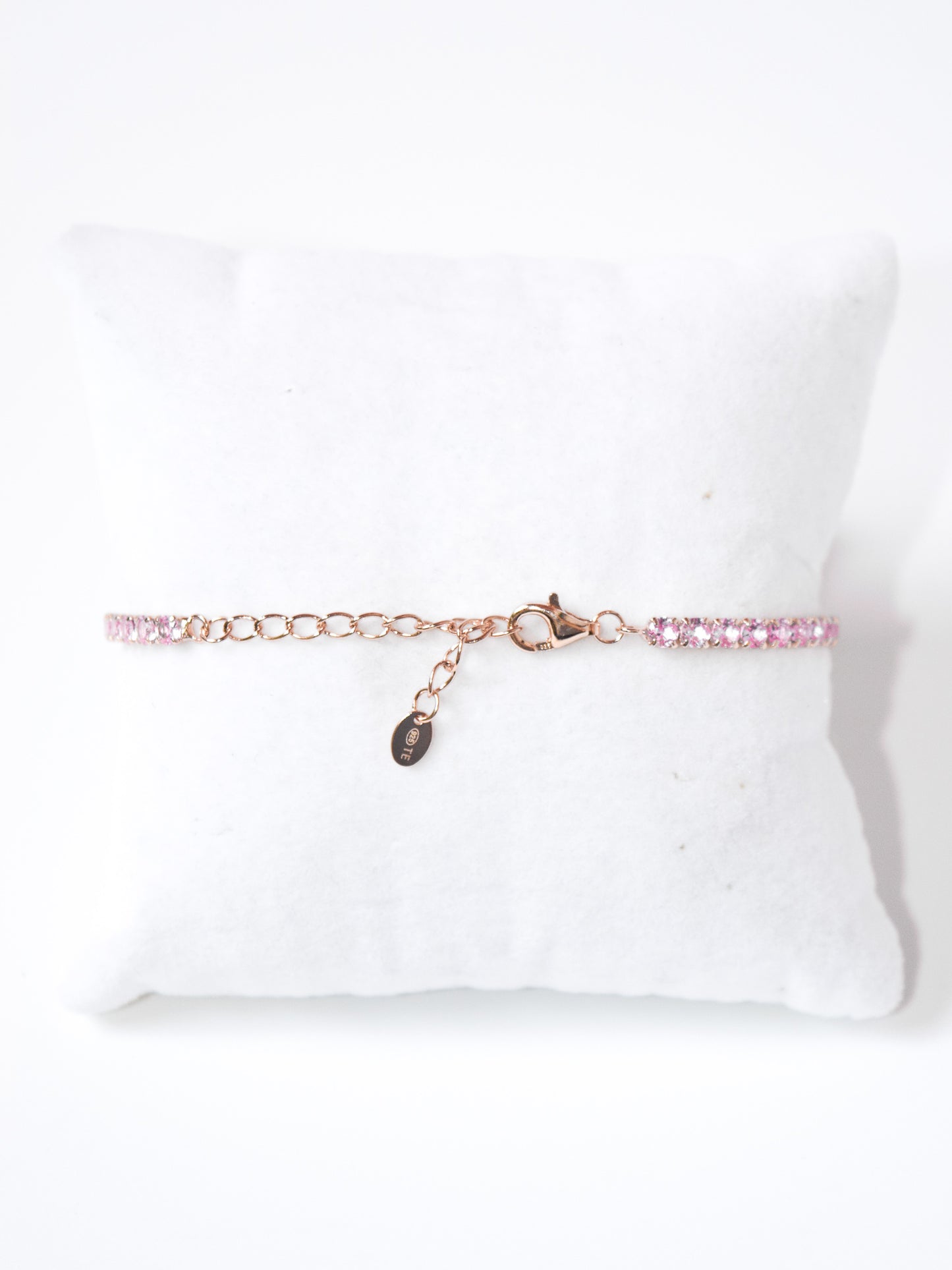 Bracciale Tennis Rosa con allungo