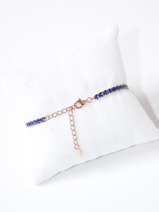 Bracciale Tennis Blu con allungo