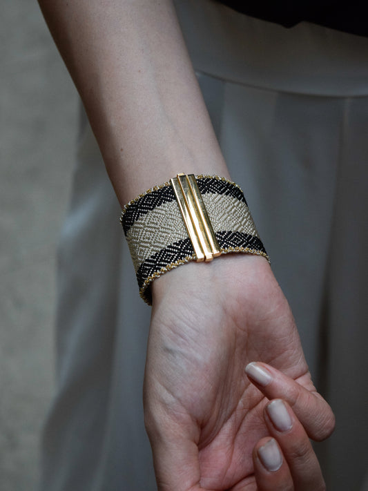 Bracciale fatto a mano Bianco e Nero