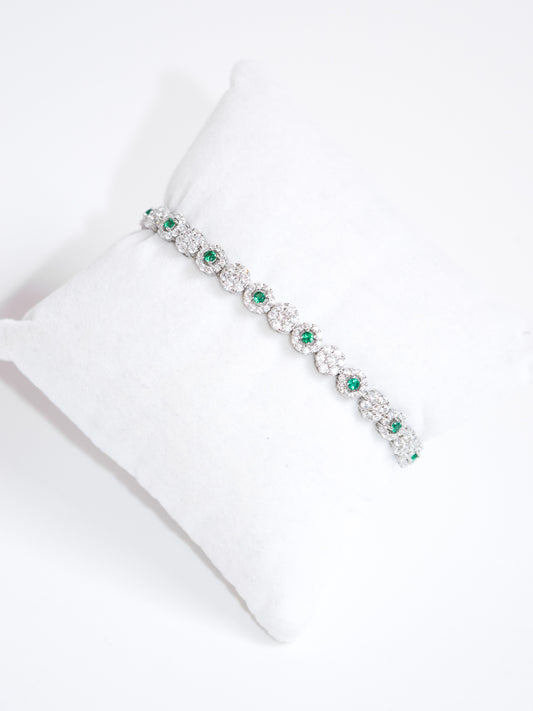 Bracciale Ginevra con zirconi verde