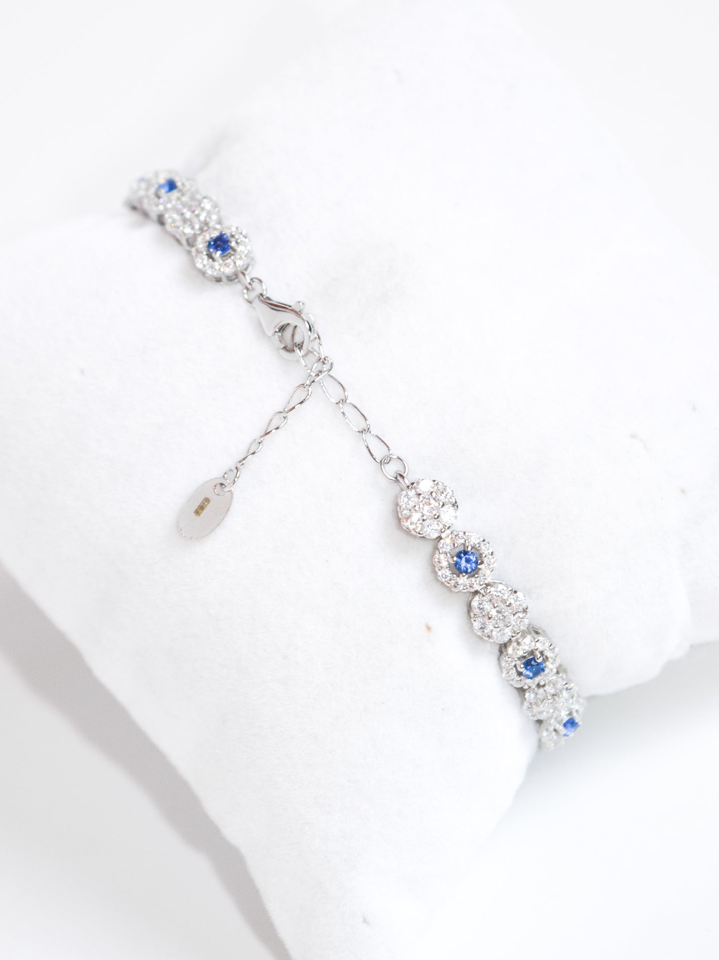 Bracciale Ginevra con zirconi blu