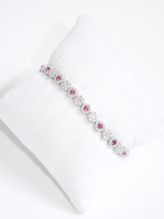 Bracciale Ginevra con zirconi fucsia