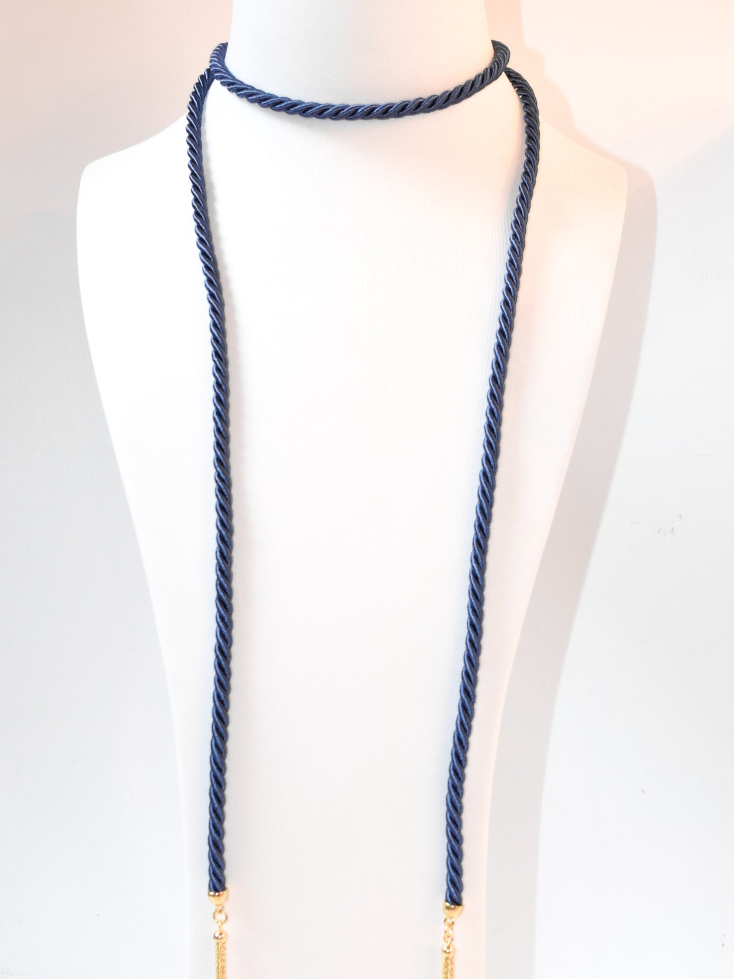 Collana Farfalla e Torsone Blu Jeans