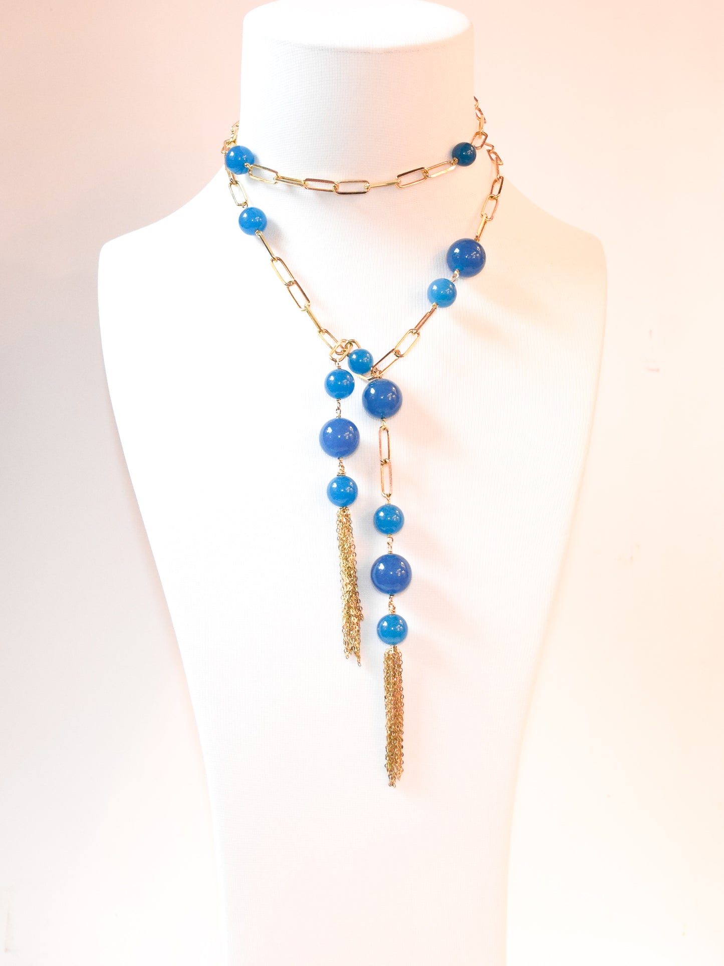 Collana Agata Blu