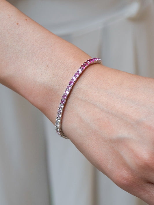 Bracciale Tennis Degradè Rosa