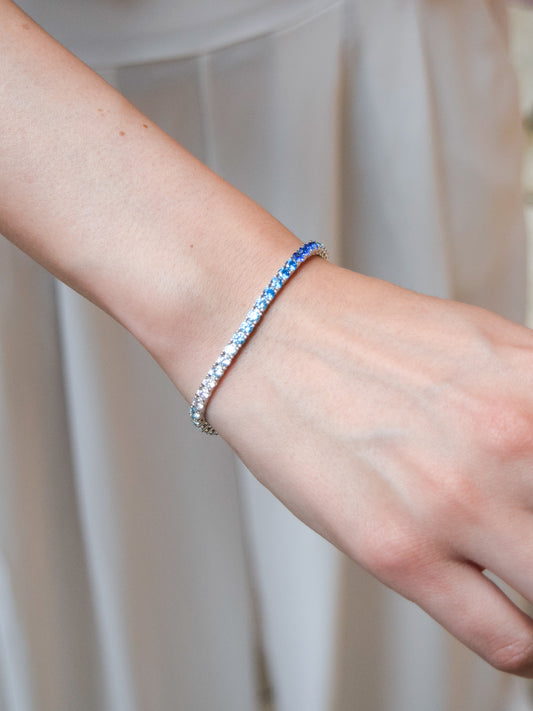 Bracciale Tennis Degradè Azzurro