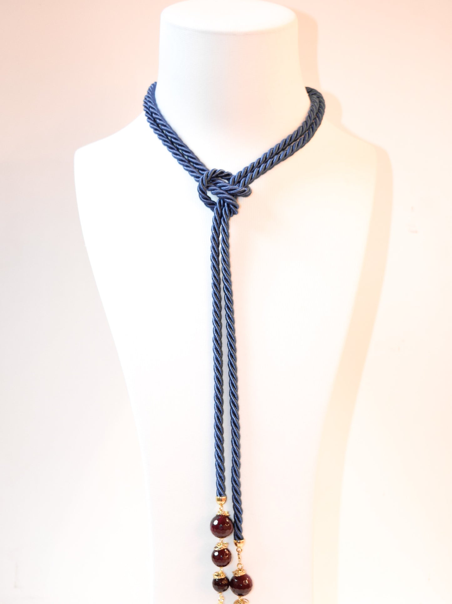 Collana Agata e Torsone Blu Jeans