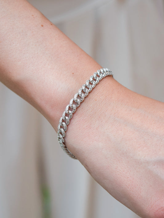 Bracciale Groumette Small Rodio