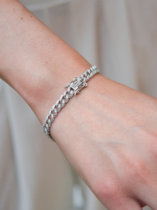 Bracciale Groumette Small Rodio