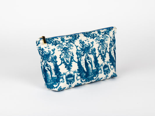 Pochette Piccola Blu e Bianca – Toile de Jouy Bacio