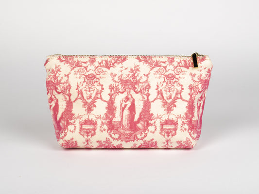 Pochette Piccola Rosa e Bianca – Toile de Jouy Bacio