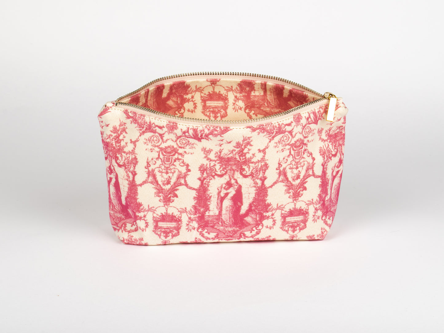 Pochette Piccola Rosa e Bianca – Toile de Jouy Bacio